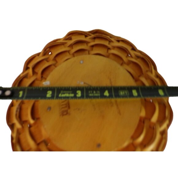 Longaberger 2000 October Fields Basket Handcrafted Wooden Lid Leaf design Fall - Picture 9 of 14